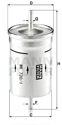 Топливный фильтр MANN WK 730/1
