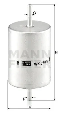 WK 730/5 MANN Топливный фильтр