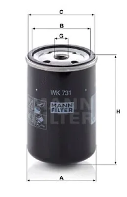 WK 731 MANN Топливный фильтр