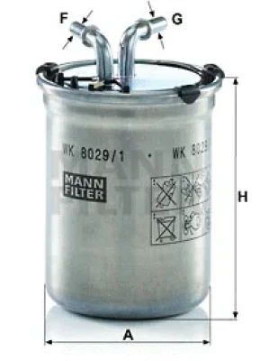 WK 8029/1 MANN Топливный фильтр