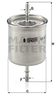 WK 822/2 MANN Топливный фильтр