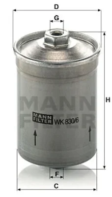 Топливный фильтр MANN WK 830/6