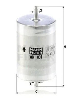 WK 831 MANN Топливный фильтр