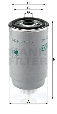 WK 842/11 MANN Топливный фильтр
