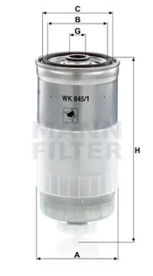 WK 845/1 MANN Топливный фильтр