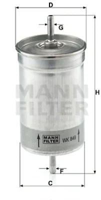WK 849 MANN Топливный фильтр