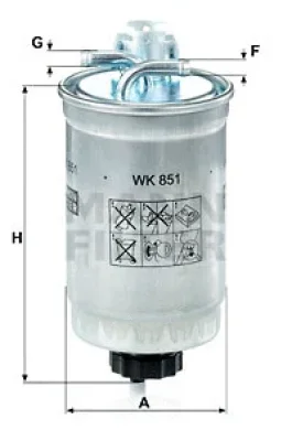 WK 851 MANN Топливный фильтр