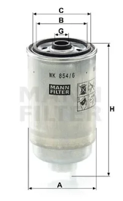 WK 854/6 MANN Топливный фильтр