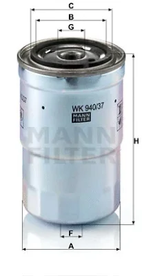 WK 940/37 x MANN Топливный фильтр