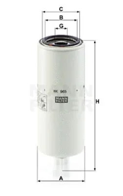 WK 965 x MANN Топливный фильтр