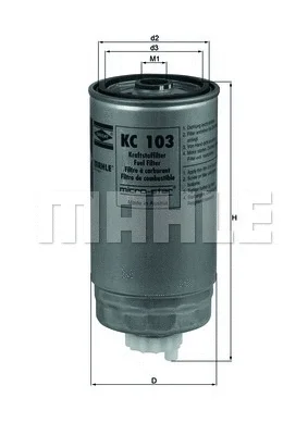 KC 103 KNECHT/MAHLE Топливный фильтр