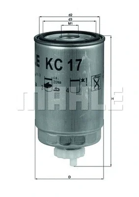 KC 17D KNECHT/MAHLE Топливный фильтр