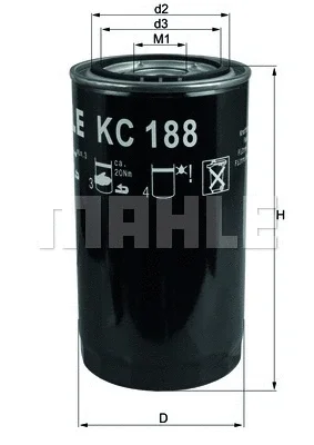 KC 188 KNECHT/MAHLE Топливный фильтр