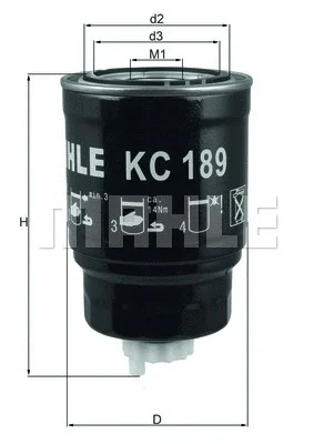 KC 189 KNECHT/MAHLE Топливный фильтр