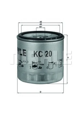 Топливный фильтр KNECHT/MAHLE KC 20
