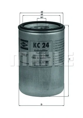 Топливный фильтр KNECHT/MAHLE KC 24