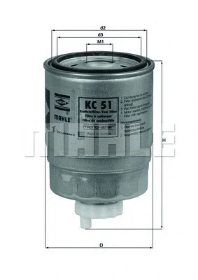 KC 51 KNECHT/MAHLE Топливный фильтр