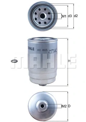 KC 605D KNECHT/MAHLE Топливный фильтр