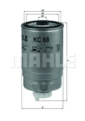 KC 68 KNECHT/MAHLE Топливный фильтр