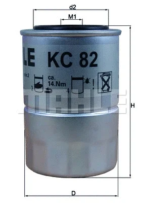 KC 82D KNECHT/MAHLE Топливный фильтр