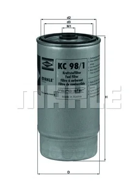 KC 98/1 KNECHT/MAHLE Топливный фильтр