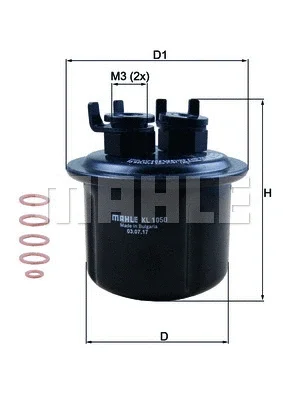 KL 1050D KNECHT/MAHLE Топливный фильтр