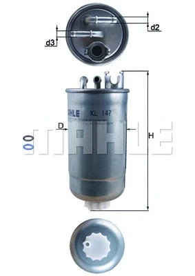 KL 147D KNECHT/MAHLE Топливный фильтр