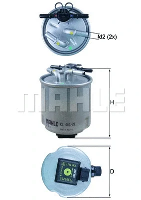 KL 440/39 KNECHT/MAHLE Топливный фильтр