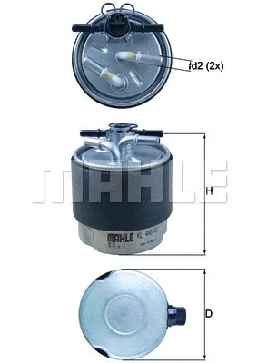 KL 440/41 KNECHT/MAHLE Топливный фильтр