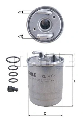 KL 490/1D KNECHT/MAHLE Топливный фильтр