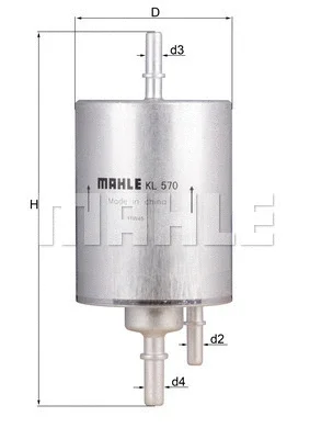 KL 570 KNECHT/MAHLE Топливный фильтр