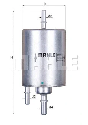 KL 571 KNECHT/MAHLE Топливный фильтр