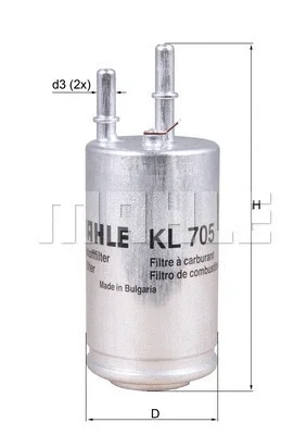 Топливный фильтр KNECHT/MAHLE KL 705