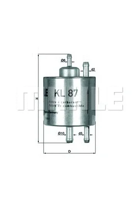 KL 87 KNECHT/MAHLE Топливный фильтр