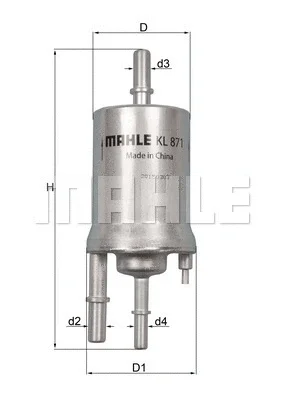 KL 871 KNECHT/MAHLE Топливный фильтр