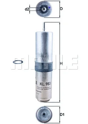 Топливный фильтр KNECHT/MAHLE KL 983D