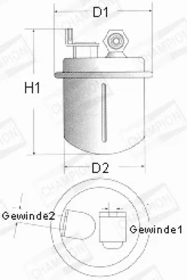 L214/606 CHAMPION Топливный фильтр