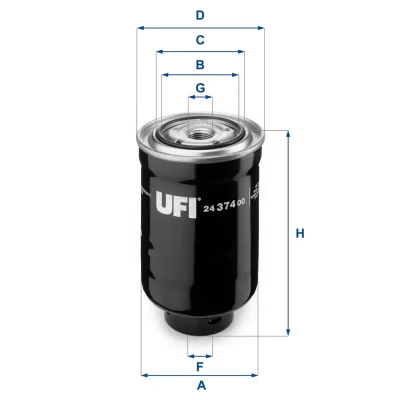 Топливный фильтр UFI 24.374.00