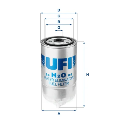 Топливный фильтр UFI 24.H2O.04