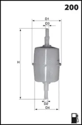 ELE3592 MECAFILTER Топливный фильтр