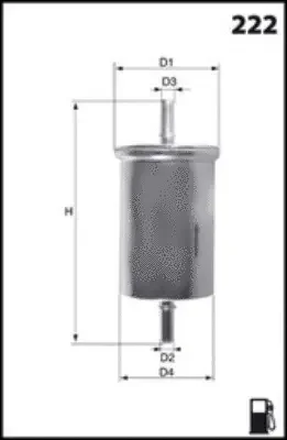 ELE6045 MECAFILTER Топливный фильтр