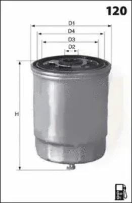 ELG5253 MECAFILTER Топливный фильтр