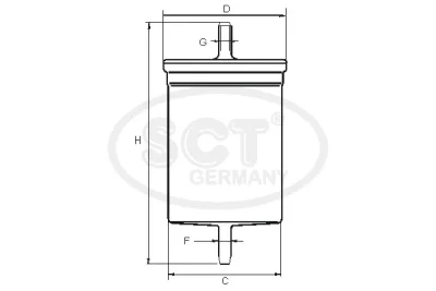 ST 342 SCT GERMANY Топливный фильтр