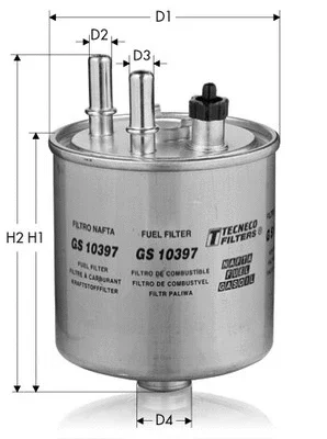 GS10397 TECNECO FILTERS Топливный фильтр