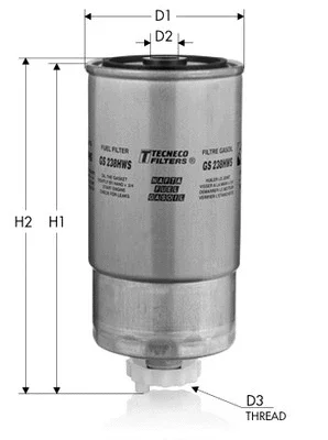 GS238HWS TECNECO FILTERS Топливный фильтр