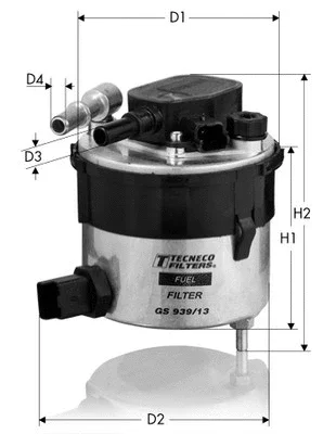 GS939/13 TECNECO FILTERS Топливный фильтр