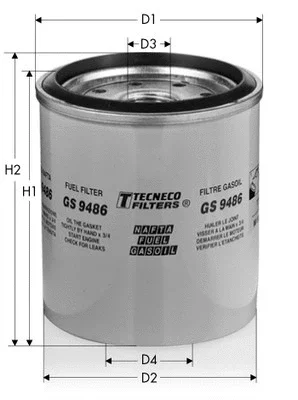 GS9486 TECNECO FILTERS Топливный фильтр