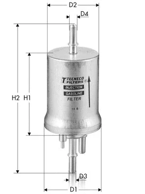 IN1041 TECNECO FILTERS Топливный фильтр