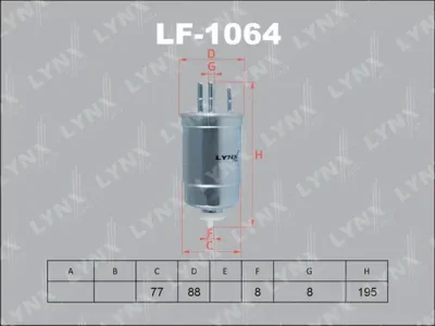 LF-1064 LYNXAUTO Топливный фильтр