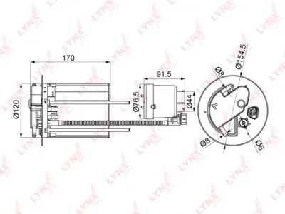 LF-1073M LYNXAUTO Топливный фильтр